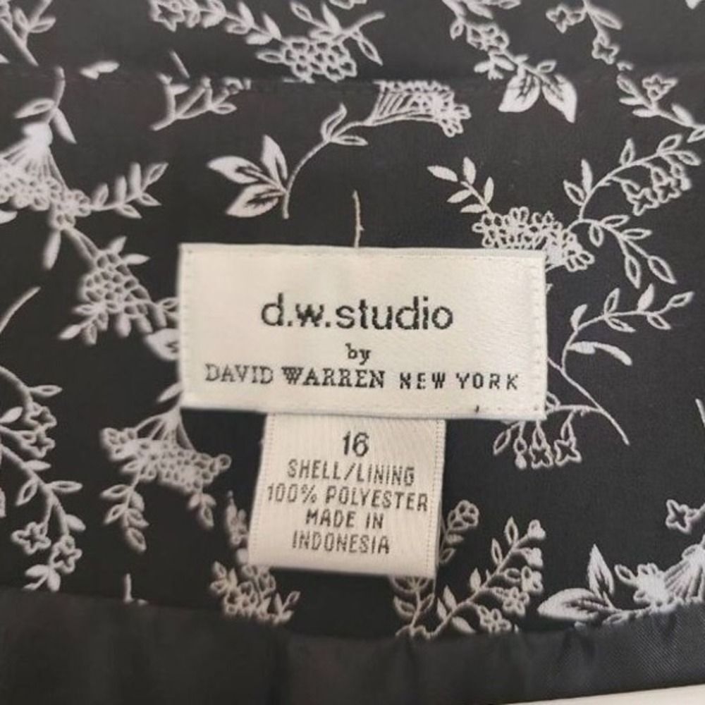 90's Vintage David Warren New York Floral Button Front Long Maxi Dress sz 16 Y2K - Picture 4 of 4